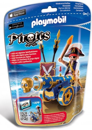 Playmobil 6164 - Piraten officier met blauw kanon