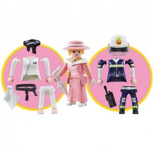Playmobil 9855 - Multi Play Judoka dame brandweervrouw (folieverpakking) 