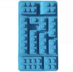 Bakvorm Lego bouwsteentjes - blauw